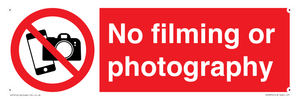 No filming or photography